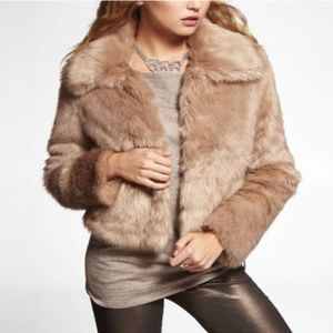 EXPRESS Plush Faux Mink Jacket